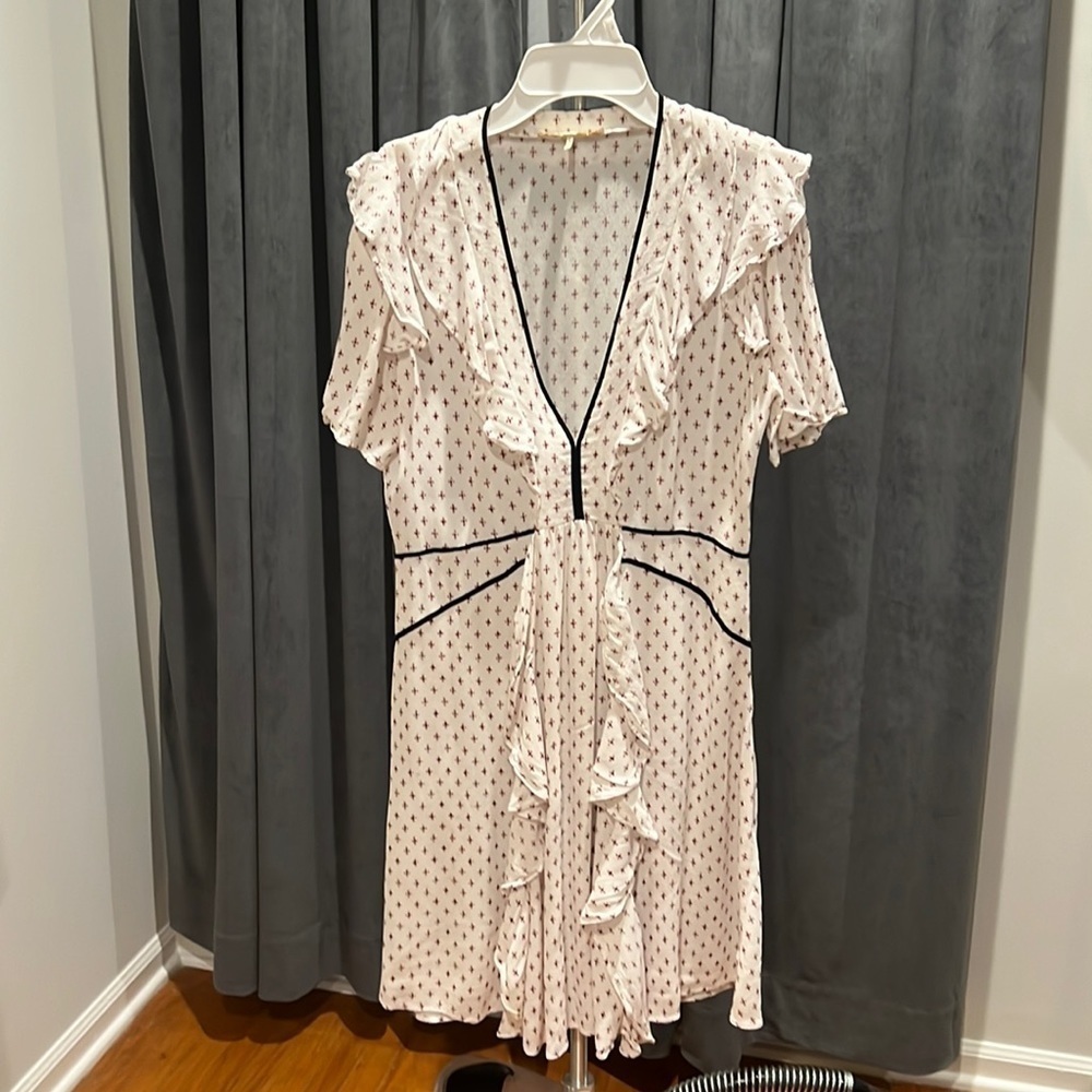 Maje dress ruffles short sleeve